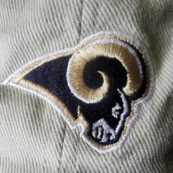 Los Angeles Rams Baseball Cap Embroidered Logo Adjustable Strap Tan Adult - Picture 2 of 9